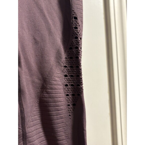 Gymshark Vital Seamless Leggings Womens Purple 11 5/8" Waist Ribbed Ventholes - Picture 3 of 4